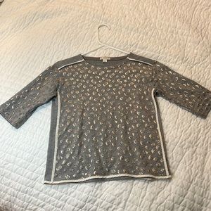 sparkly gray leopard print tee (size 10 girls)